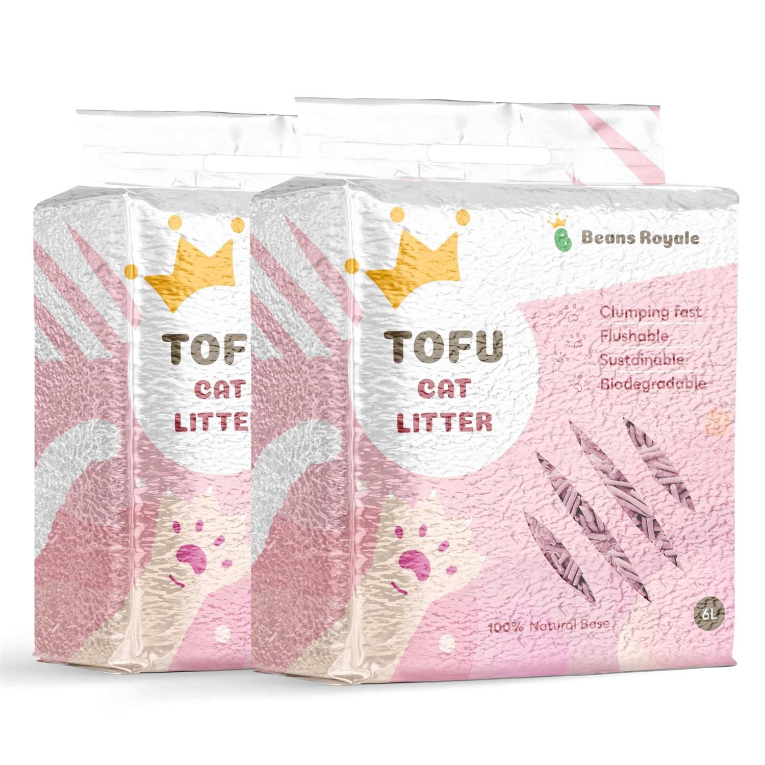 Beans Royale 2pcs Pack Tofu Cat Litter Clumping Kitty Litter