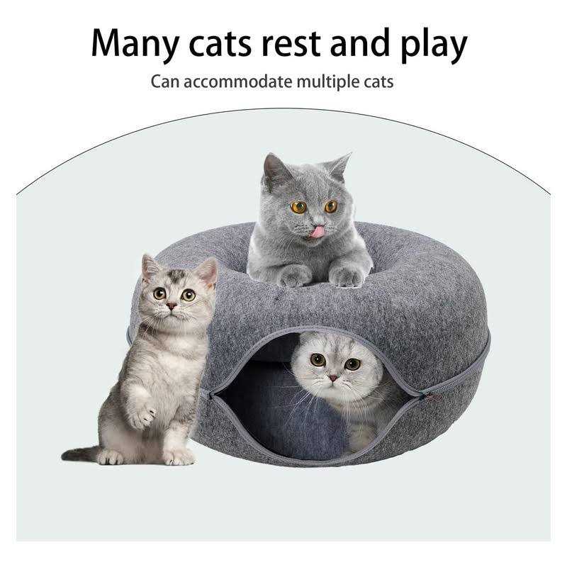 Alternative view of Cat Tunnel Bed, Cat Tunnel, Jia Xi Indoor Cat Hideout, Indoor Cat Tunnel for Cats, Large Indoor Cat Condo and Cat Cave