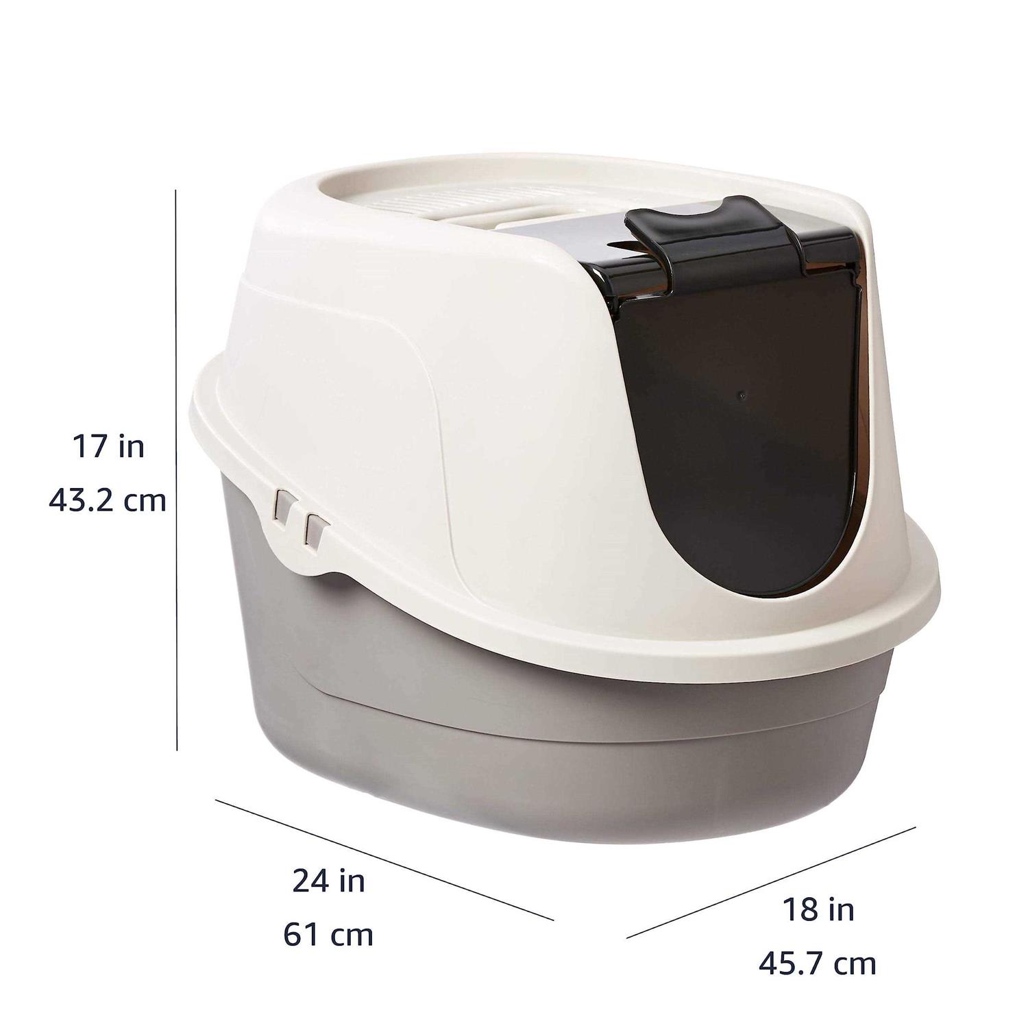 Alternative view of Amazon Basics No-Mess Hooded Cat Litter Box