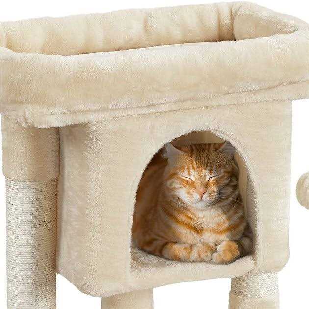 Alternative view of Yaheetech 2-Level 23.5-in Plush Cat Tree & Condo