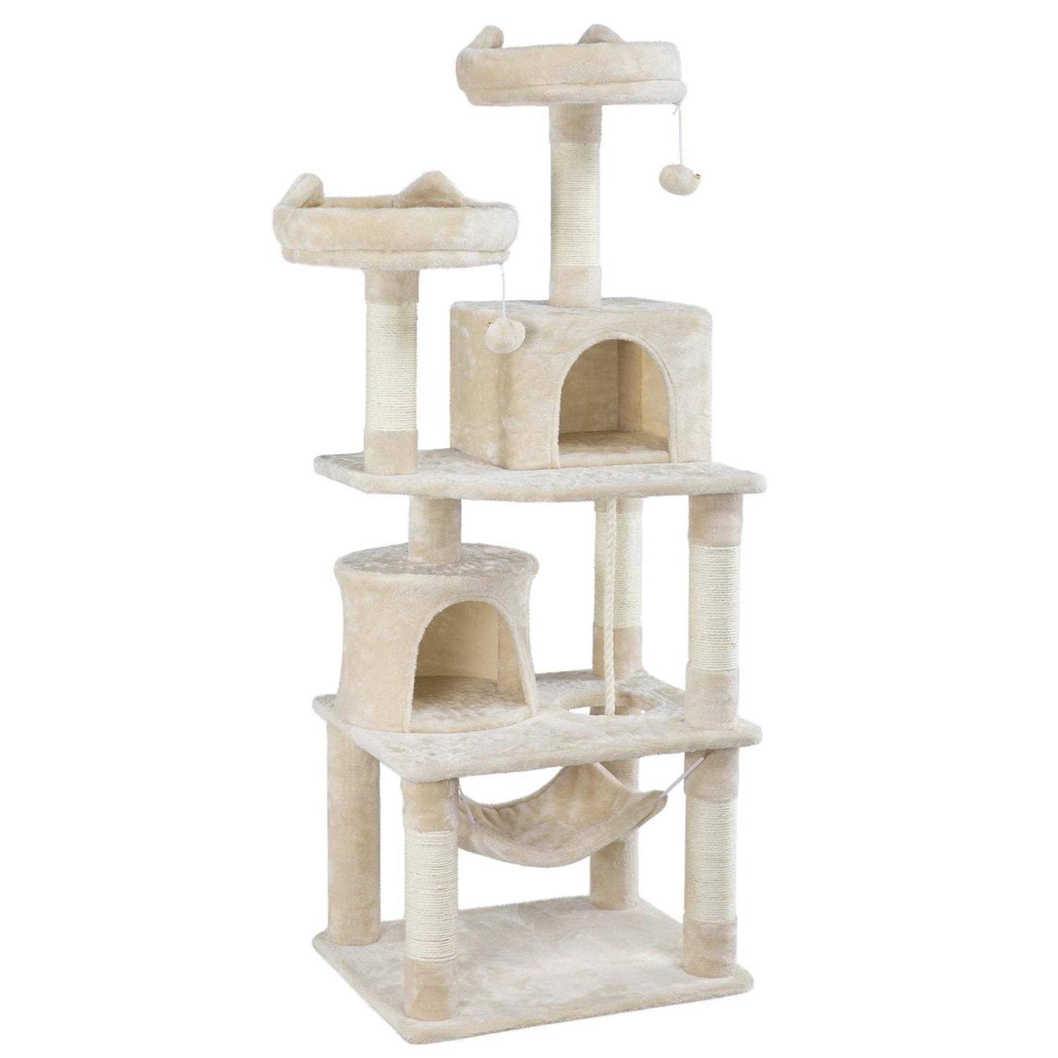 Topeakmart 4-Level Large Cat Tree Condo with 2 Perches