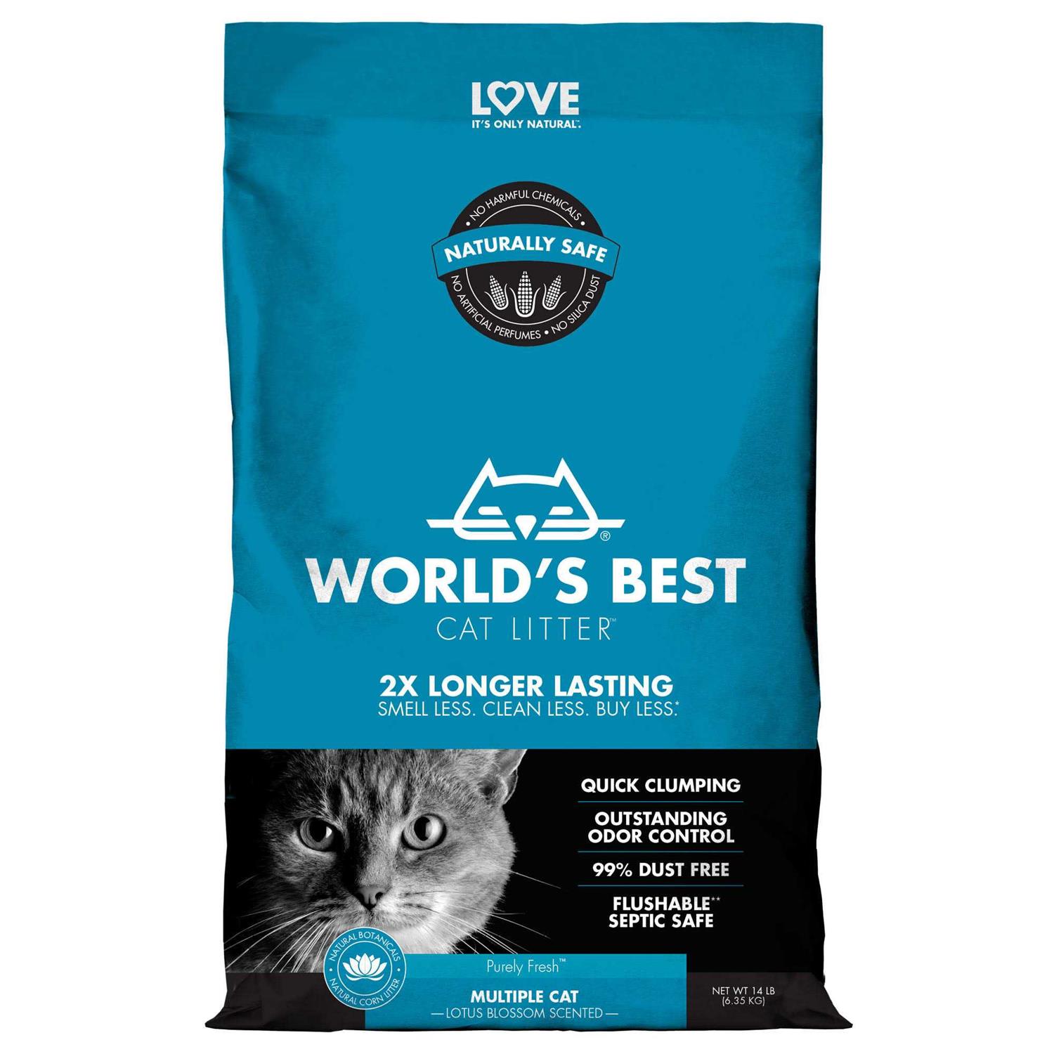 World's Best Cat Litter Multiple Cat Lotus Blossom Scented