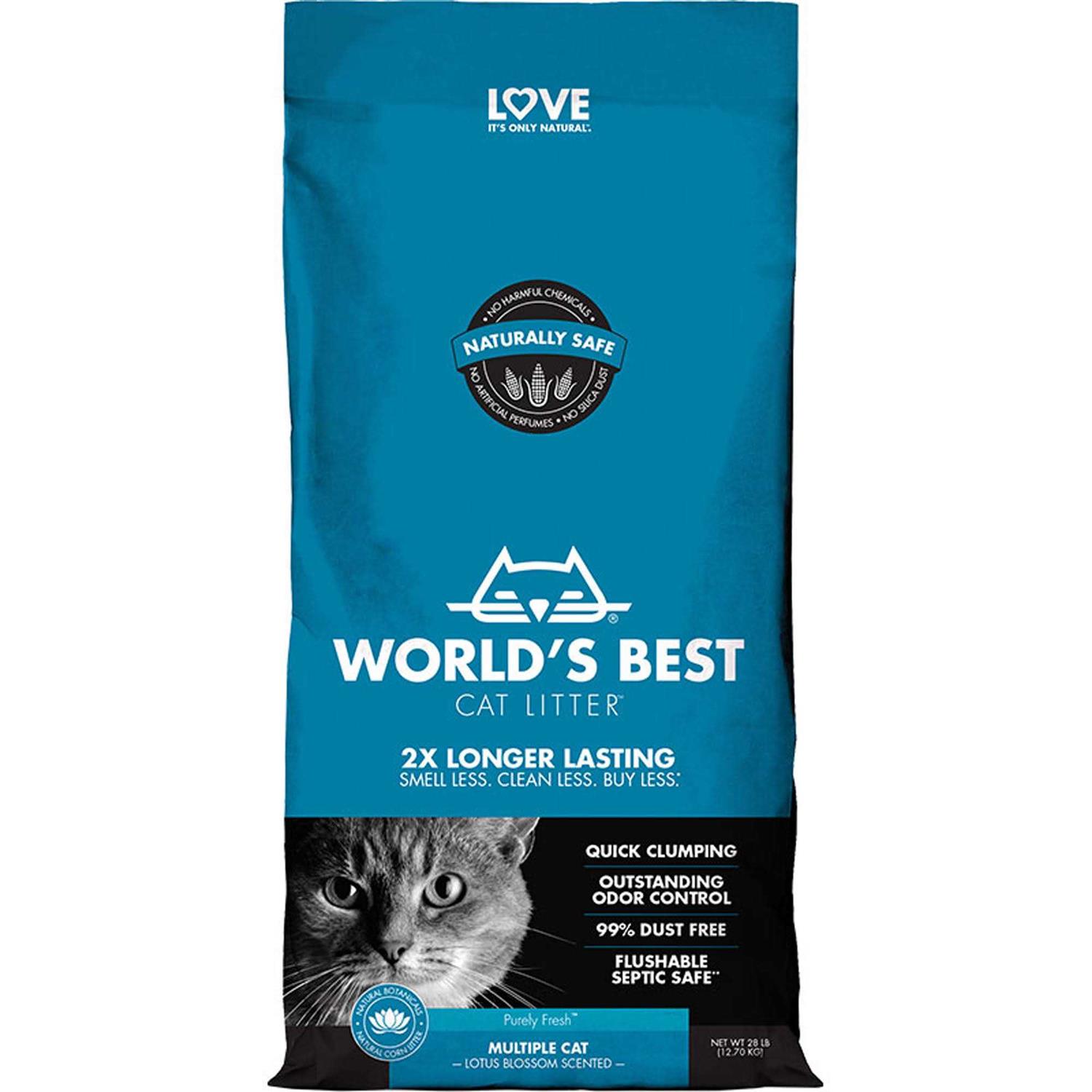 World's Best Cat Litter Multiple Cat Lotus Blossom Scented