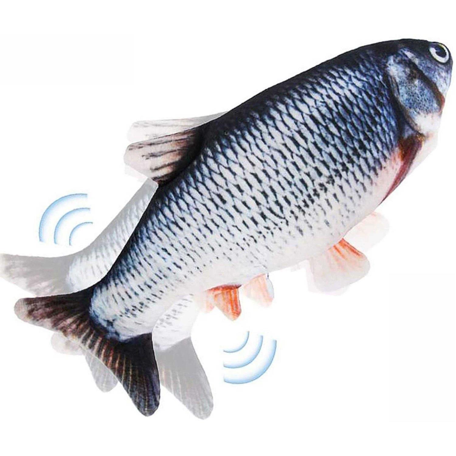 Tocirelo Electric Floppy Fish Cat Toy Moving Cat Kicker Fish Toy 11 Realistic Flopping Fish Dog Toy