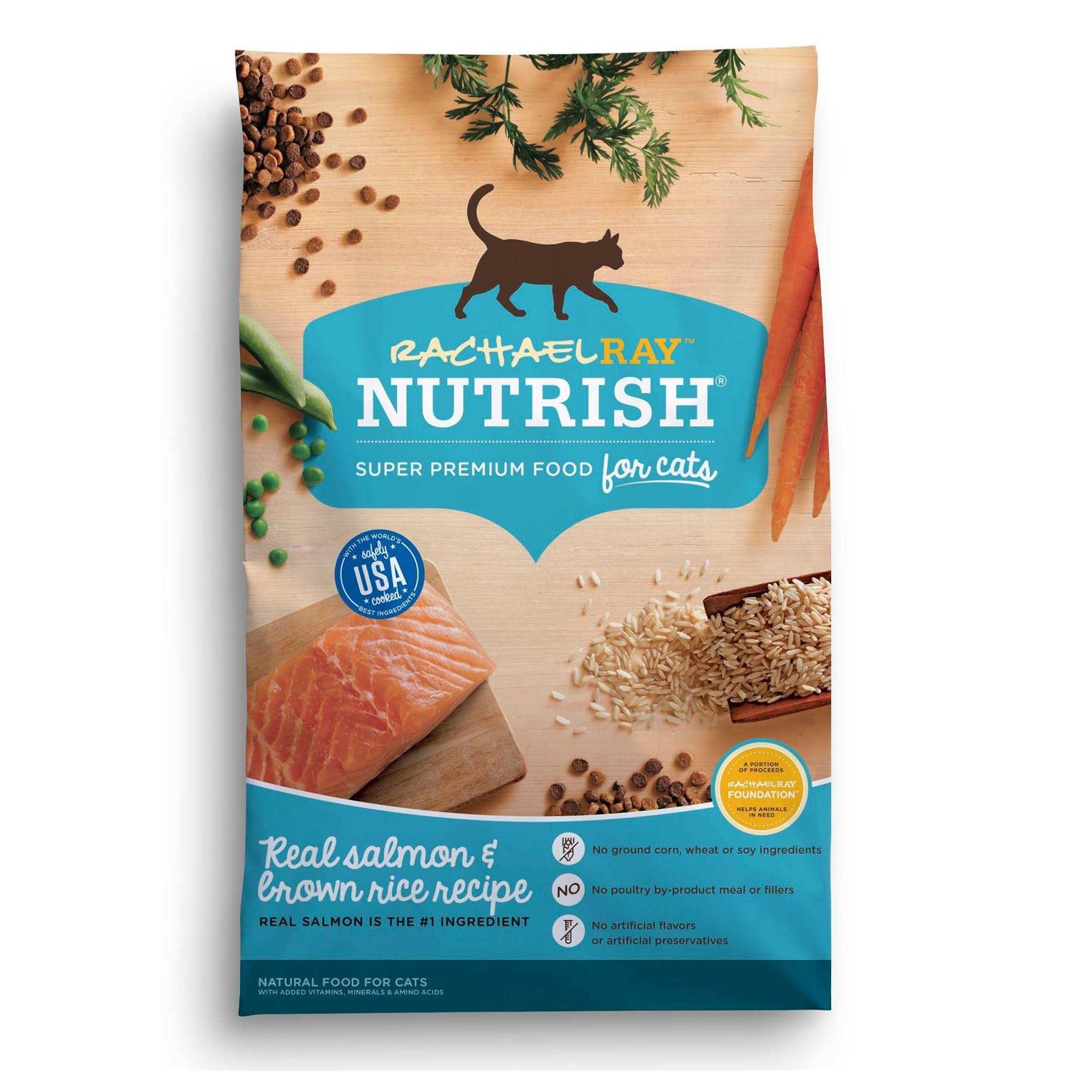 Rachael Ray Nutrish Natural Salmon & Brown Rice Recipe Dry Cat Food
