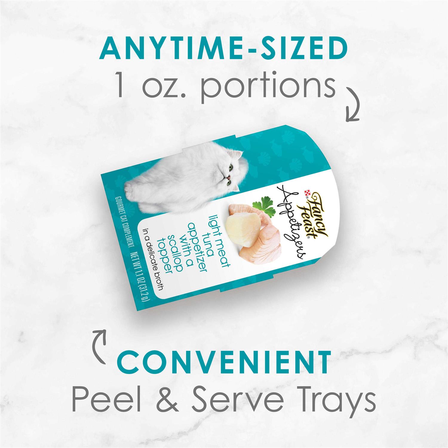 Alternative view of Fancy Feast Appetizers Light Meat Tuna with a Scallop Topper Wet Cat Food