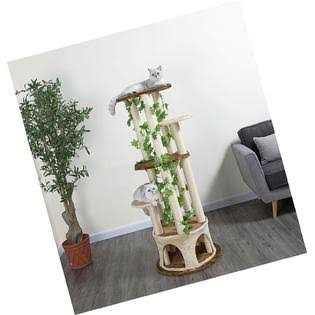 Alternative view of Go Pet Club 61 Forest Cat Tree House Furniture with Leaves F2093