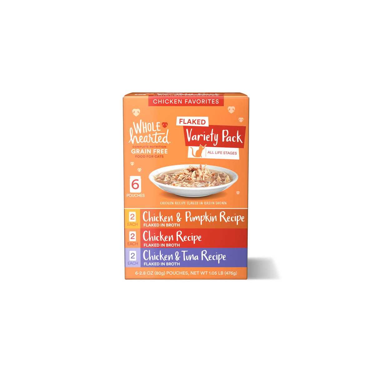 WholeHearted Grain Free Chicken Favorites Flaked Wet Cat Food Variety Pack