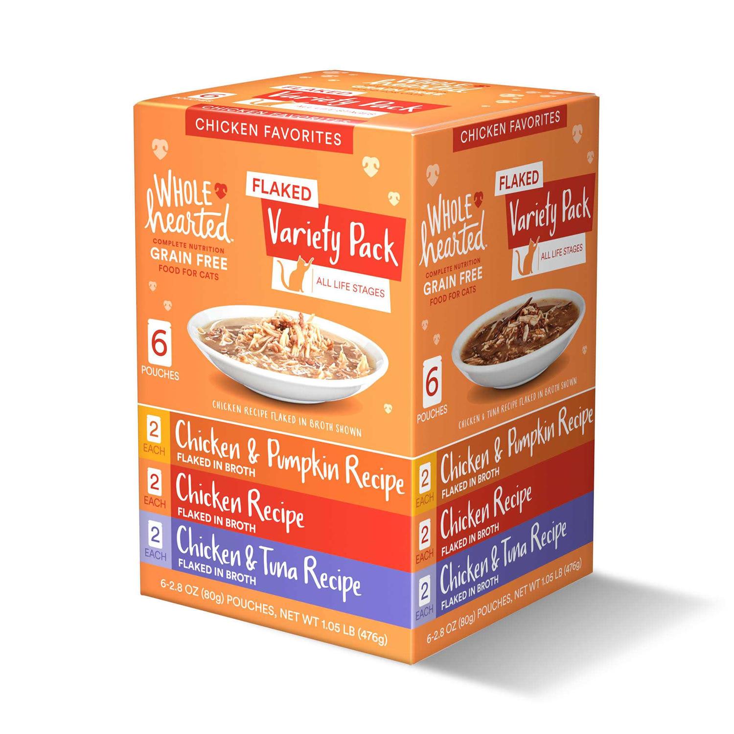 Alternative view of WholeHearted Grain Free Chicken Favorites Flaked Wet Cat Food Variety Pack