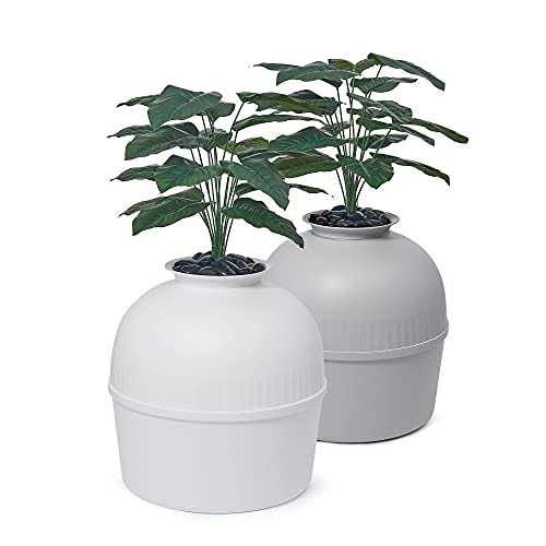 Alternative view of Secret Litter Box by Bundle & Bliss Hidden Litter Box Enclosure with Odor Control Carbon Filter, Faux Plant and Real Stones