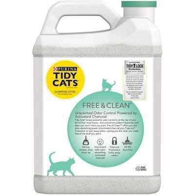 Alternative view of Tidy Cats Free & Clean Unscented Clumping Clay Cat Litter, 20-lb jug, case of 2