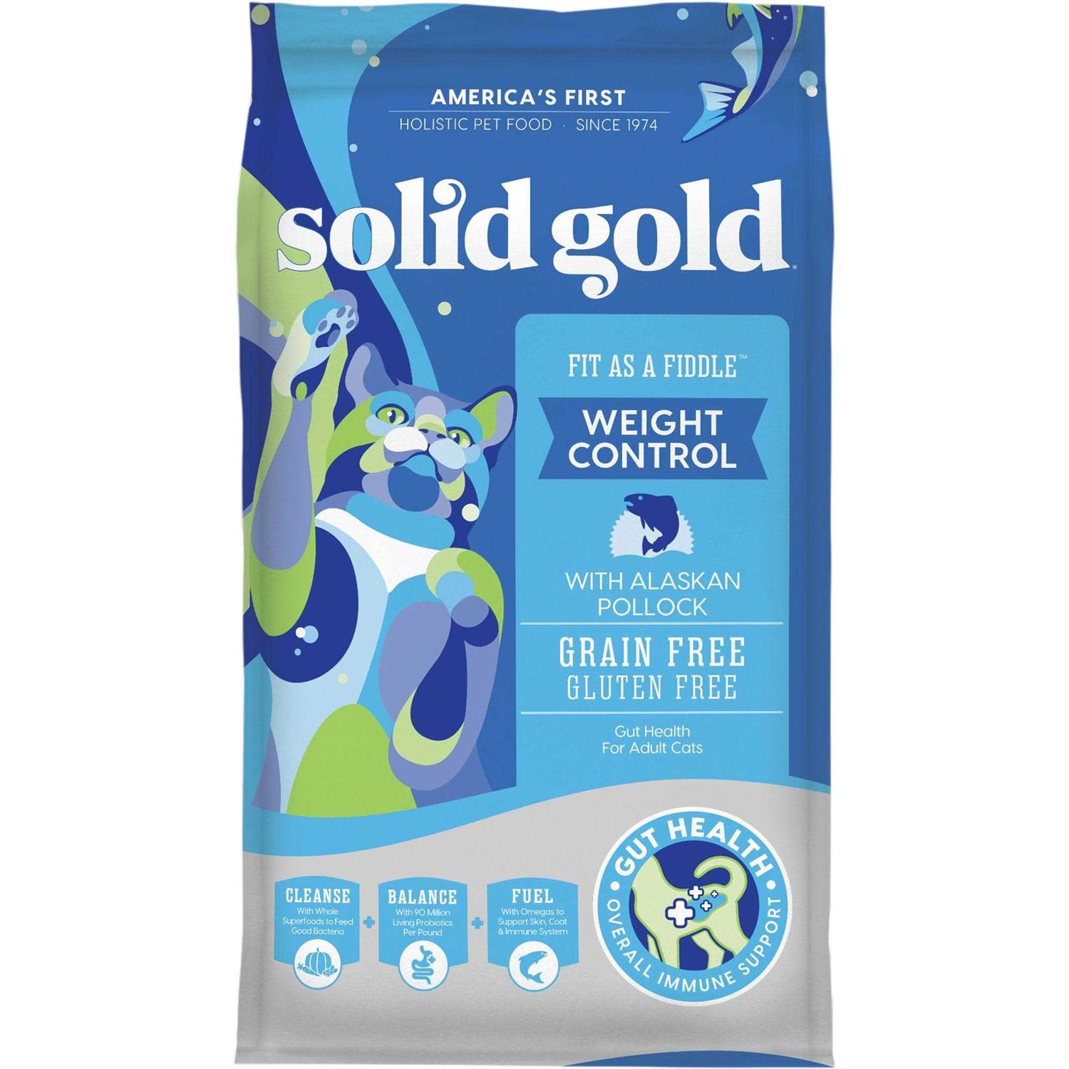 Solid Gold Fit as a Fiddle Grain-Free Alaskan Pollock Dry Cat Food