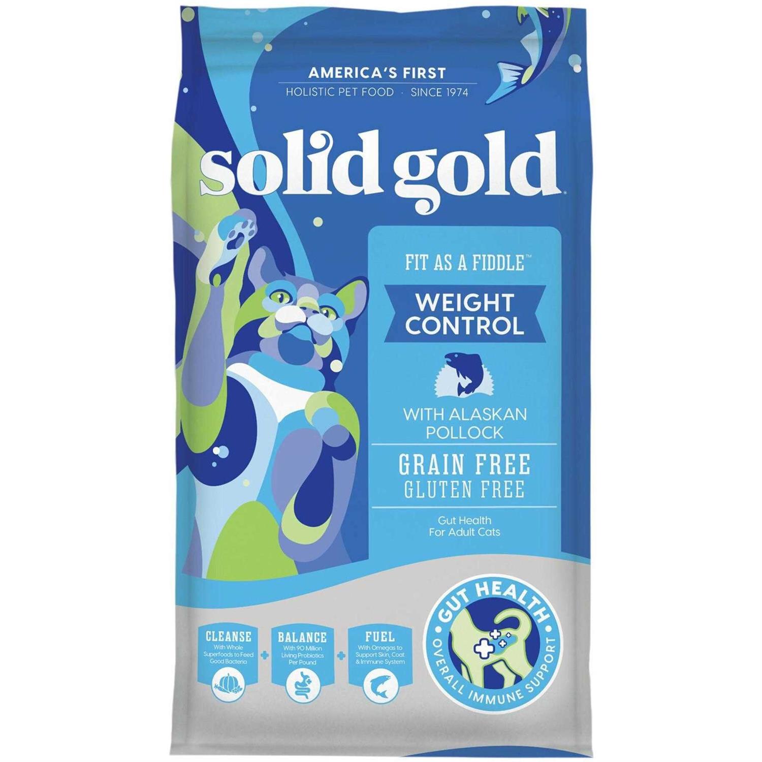 Solid Gold Fit as a Fiddle Grain-Free Alaskan Pollock Dry Cat Food