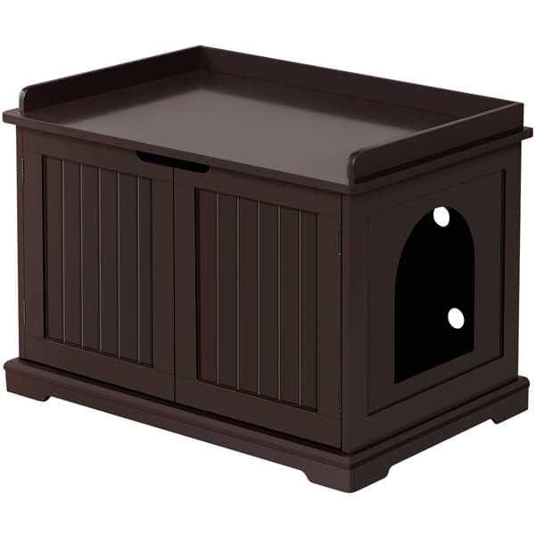 Yaheetech Cat Litter Box Enclosure Wooden Storage Side Table