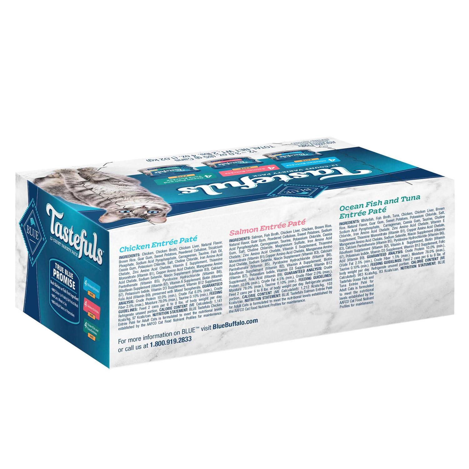 Alternative view of Blue Buffalo Tastefuls Chicken Salmon & Tuna Wet Cat Food Variety Pack