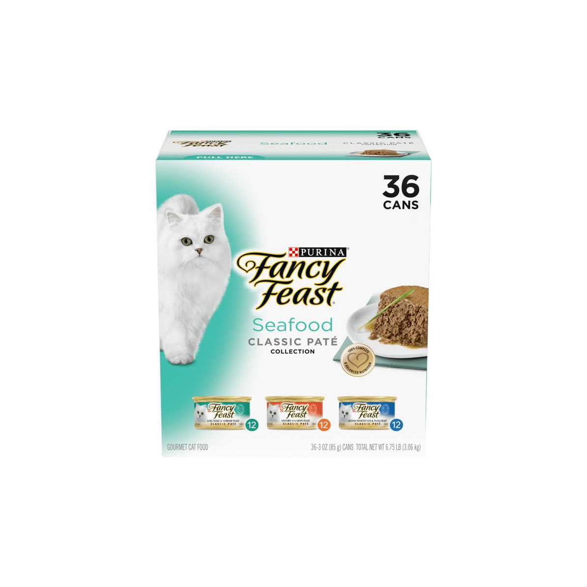 Alternative view of Fancy Feast Seafood Classic Pate Collection Variety Pack Grain-Free Wet Cat Food
