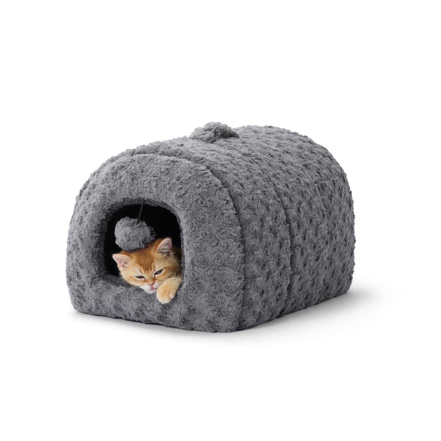 Whisker City Fur Hide Cat Hut Pink