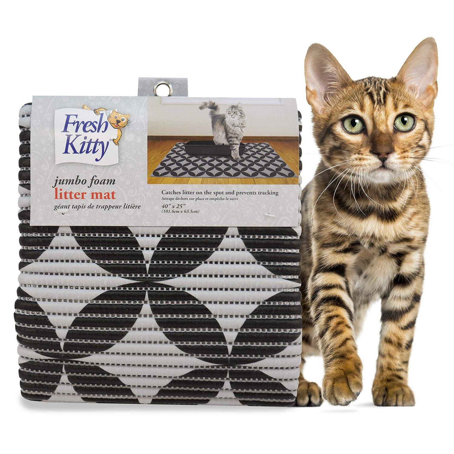 Fresh Kitty Durable XL Jumbo Foam Litter Box Mat BPA and Phthalate Free