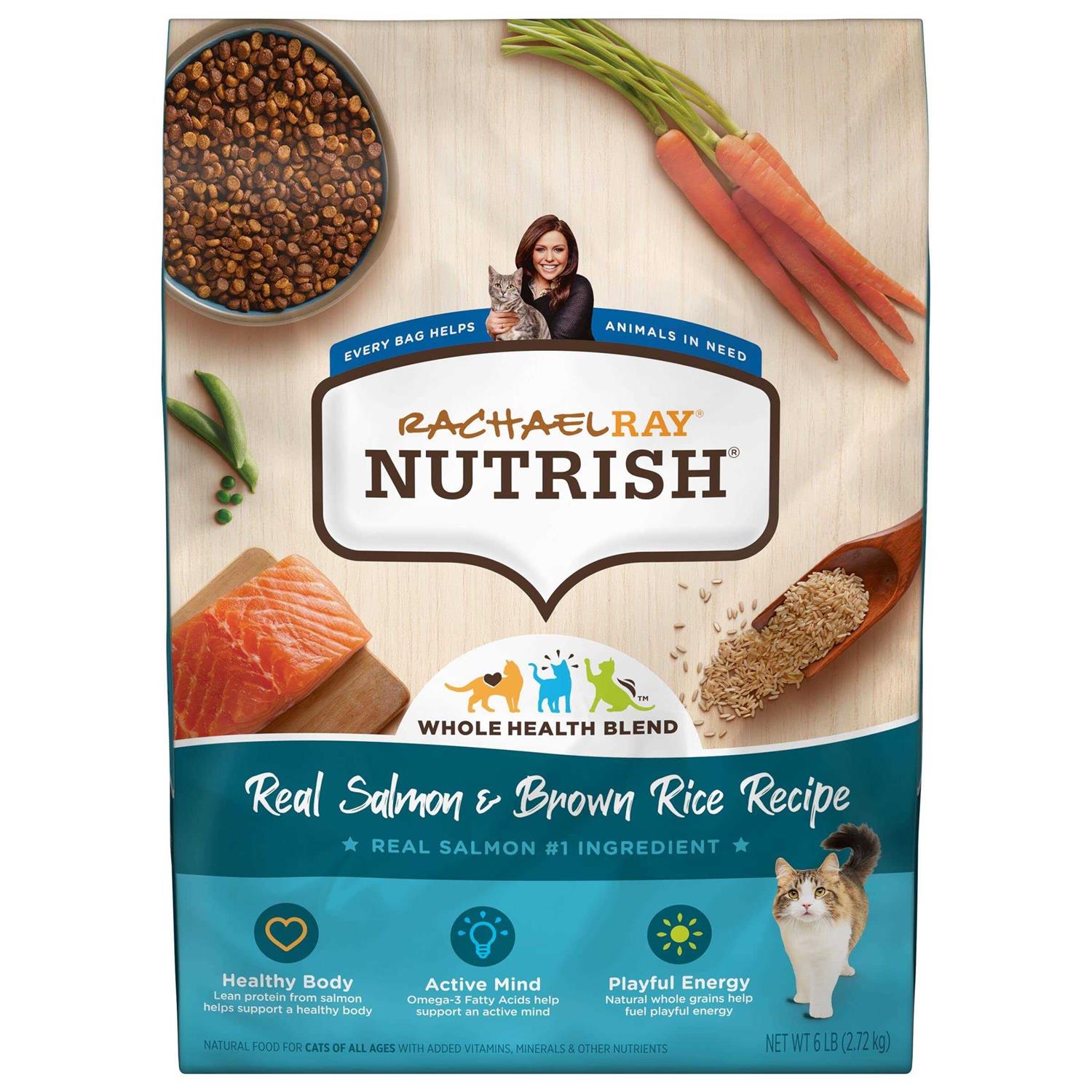 Rachael Ray Nutrish Salmon Brown Rice Recipe Dry Cat Food
