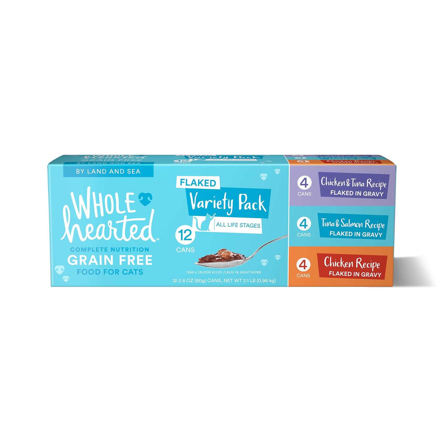 WholeHearted Grain Free By Land & Sea Wet Cat Food Variety Pack
