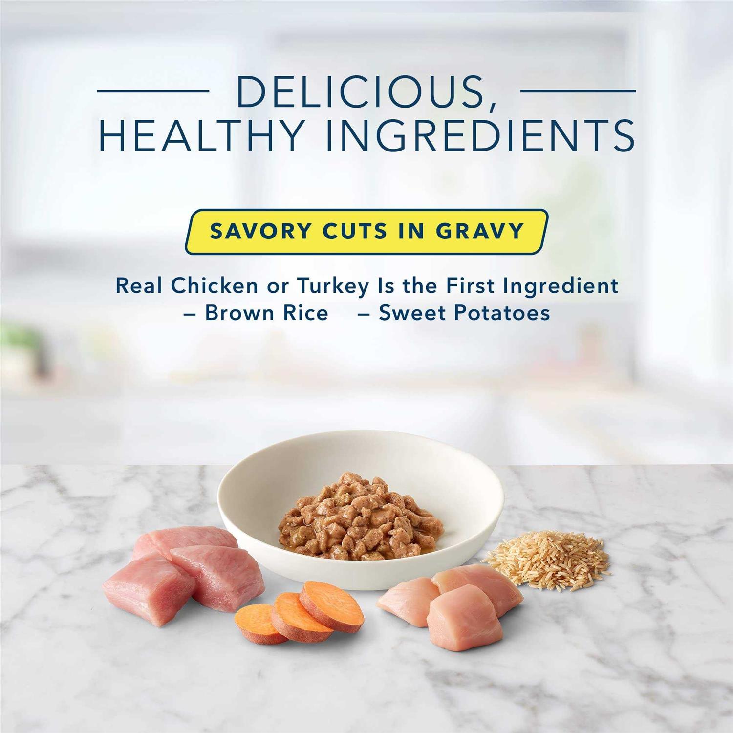 Alternative view of Blue Buffalo Tastefuls Savory Singles Adult Cuts in Gravy Wet Cat Food