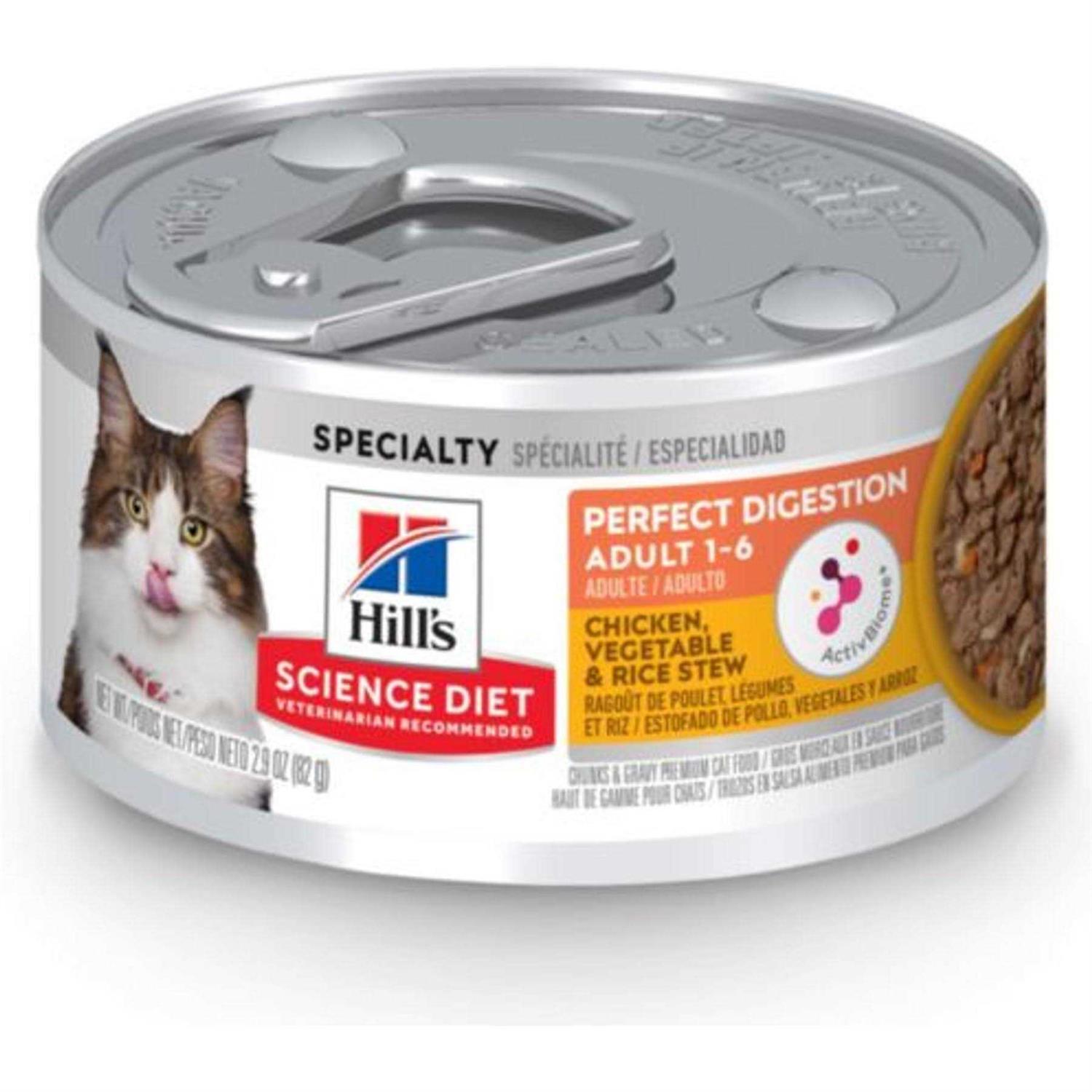 Hill's Science Diet Perfect Digestion Chicken Vegetable & Rice Stew Adult Canned Cat Food