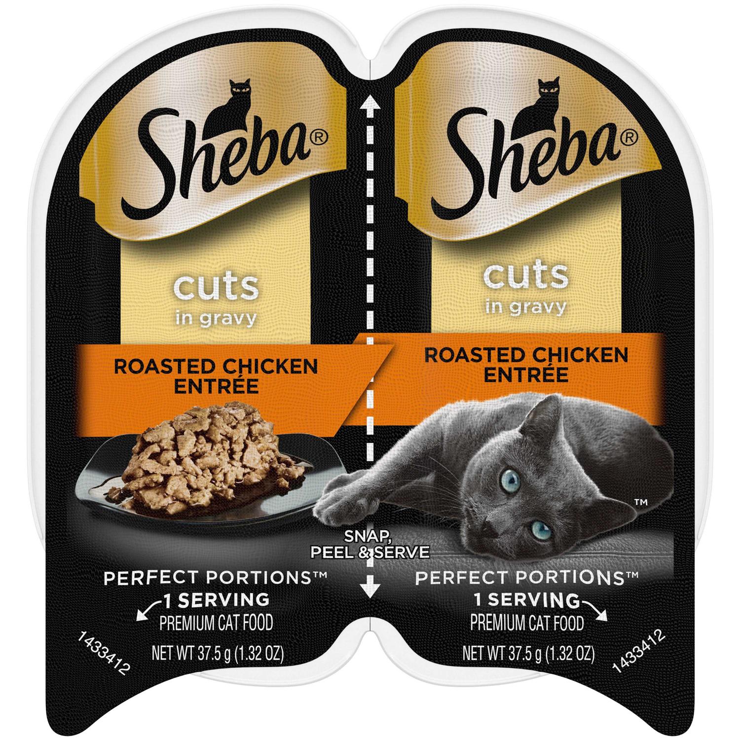 Sheba Perfect Portions Cuts in Gravy Roasted Chicken Entree Wet Cat Food