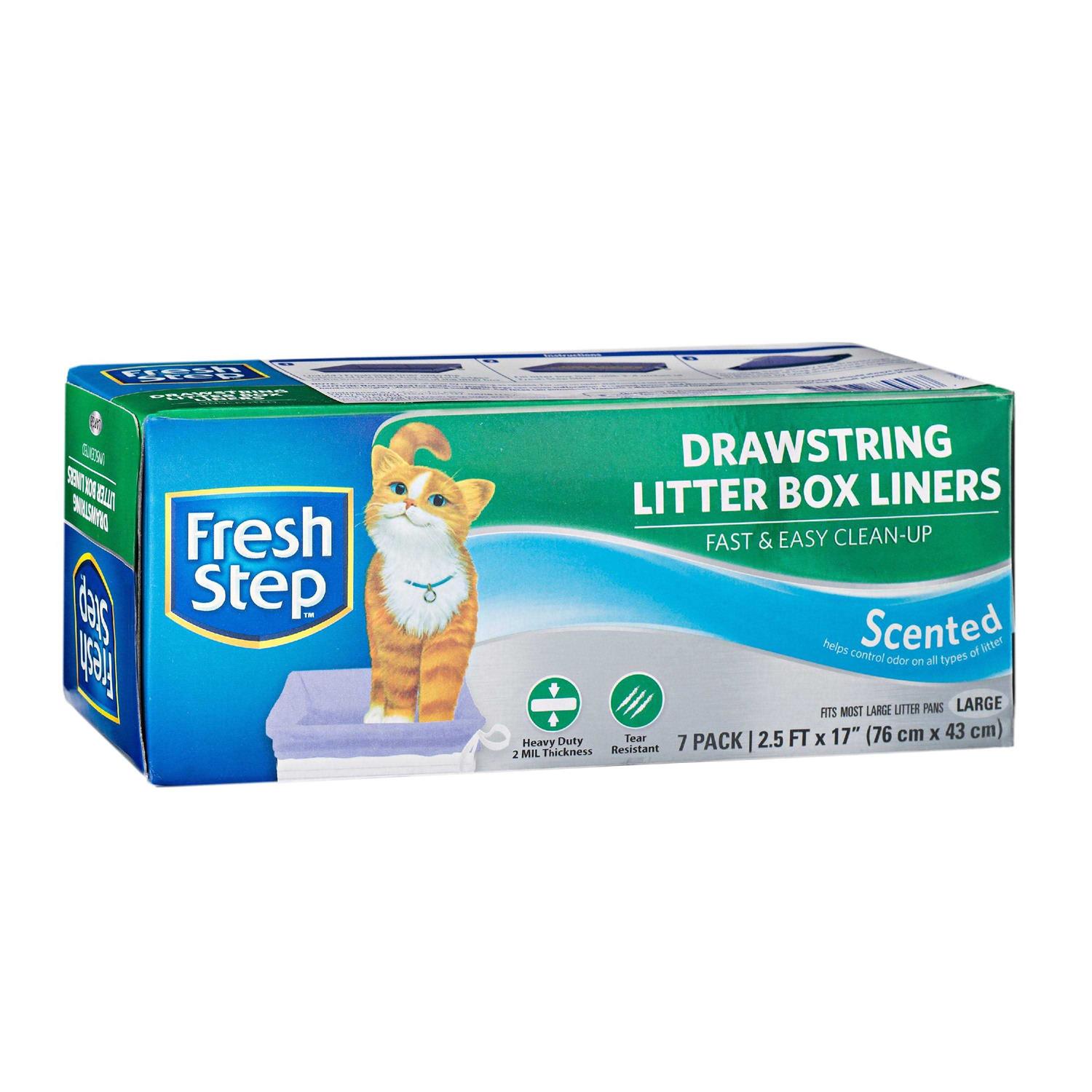 Fresh Step Drawstring Litter Box Liners Scented Large