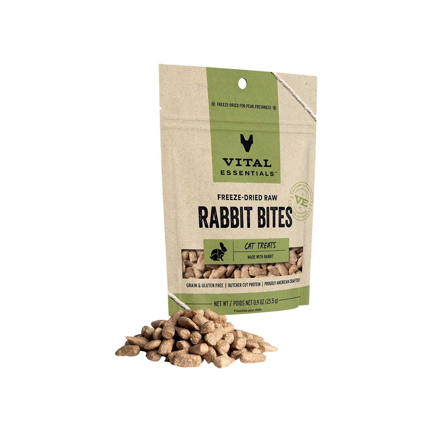 Vital Essentials Freeze-Dried Rabbit Bites Cat Treats