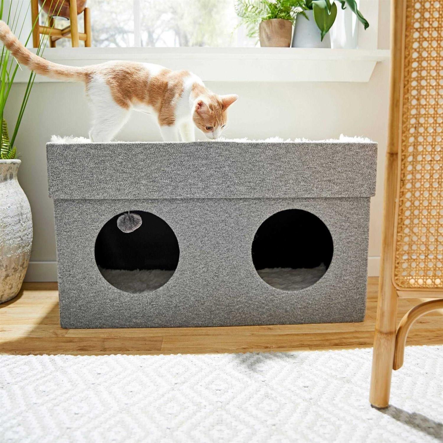 Frisco Double Cube Stackable and Collapsible Cat Condo