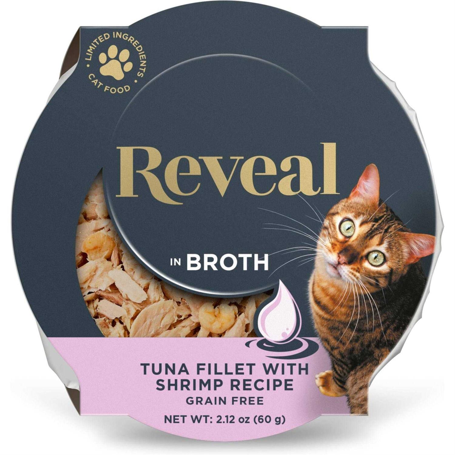 Reveal Natural Wet Cat Food Tuna Fillet with Sea Bream in Broth