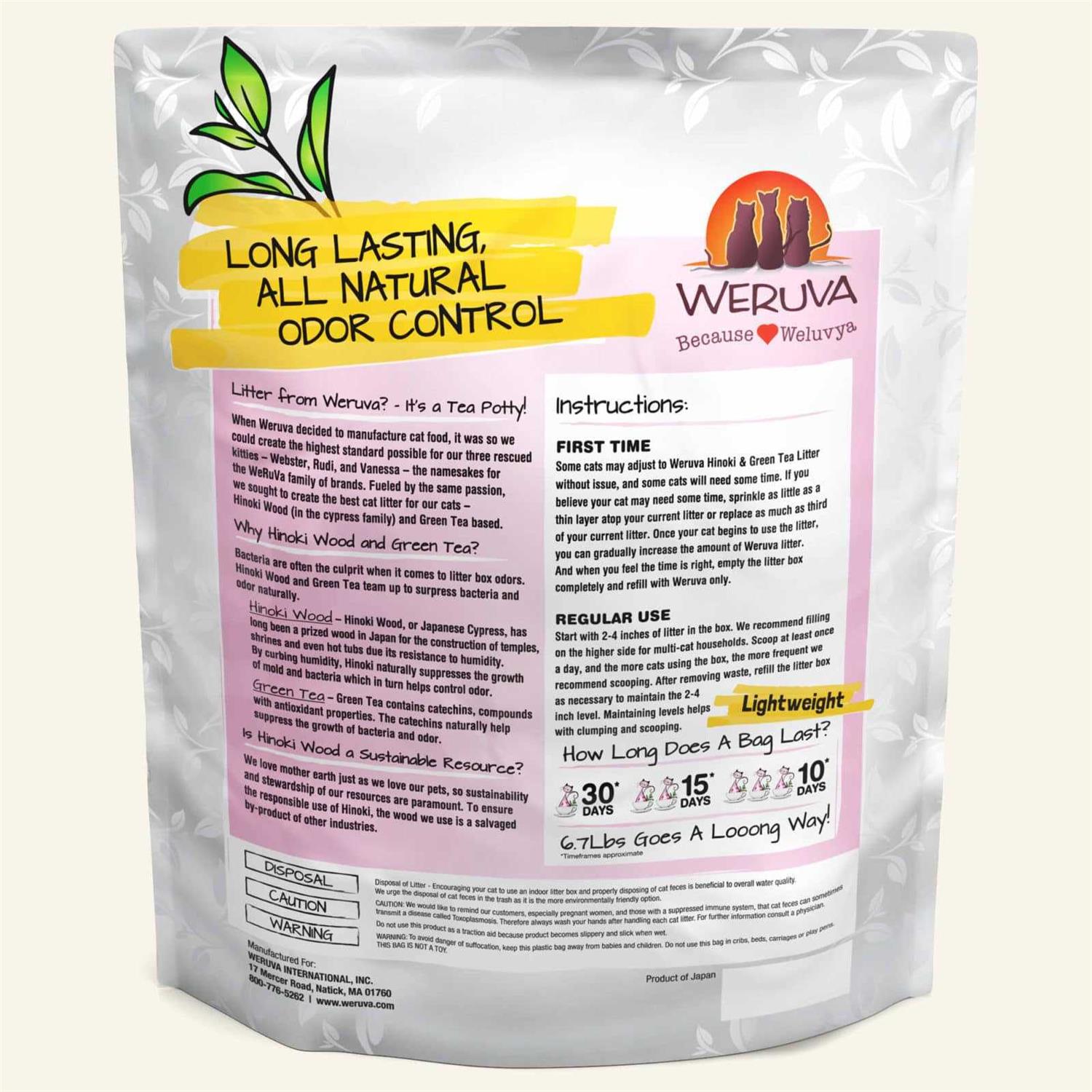 Alternative view of Weruva Green Tea Hinoki Wood Cat Litter