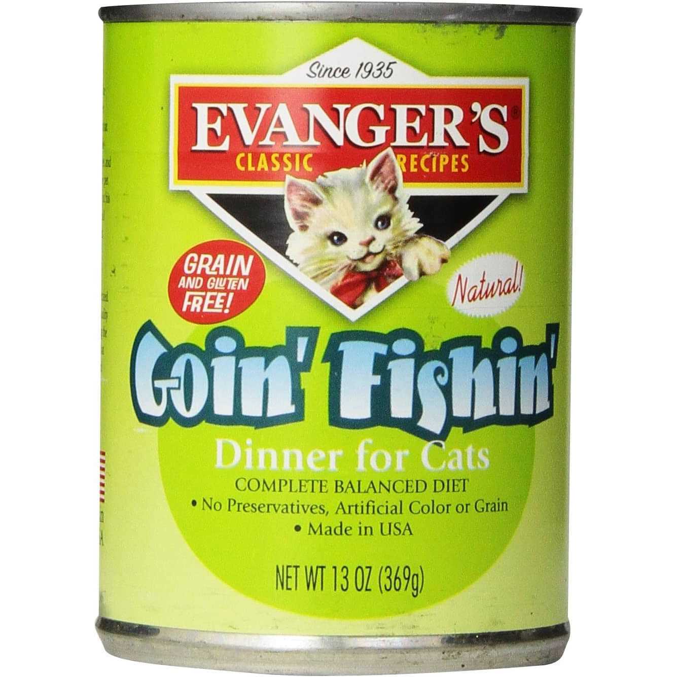 Evanger's Classic Recipe Grain Free Goin Fishin Dinner Canned Cat Food