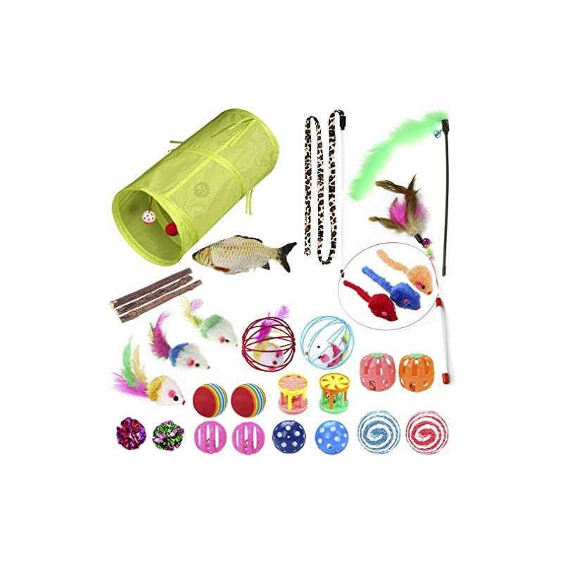 Alternative view of SunGrow Ferret Tunnel and Assorted Toys Variety Pack Interactive Kitten & Ferret Toys & Accessories