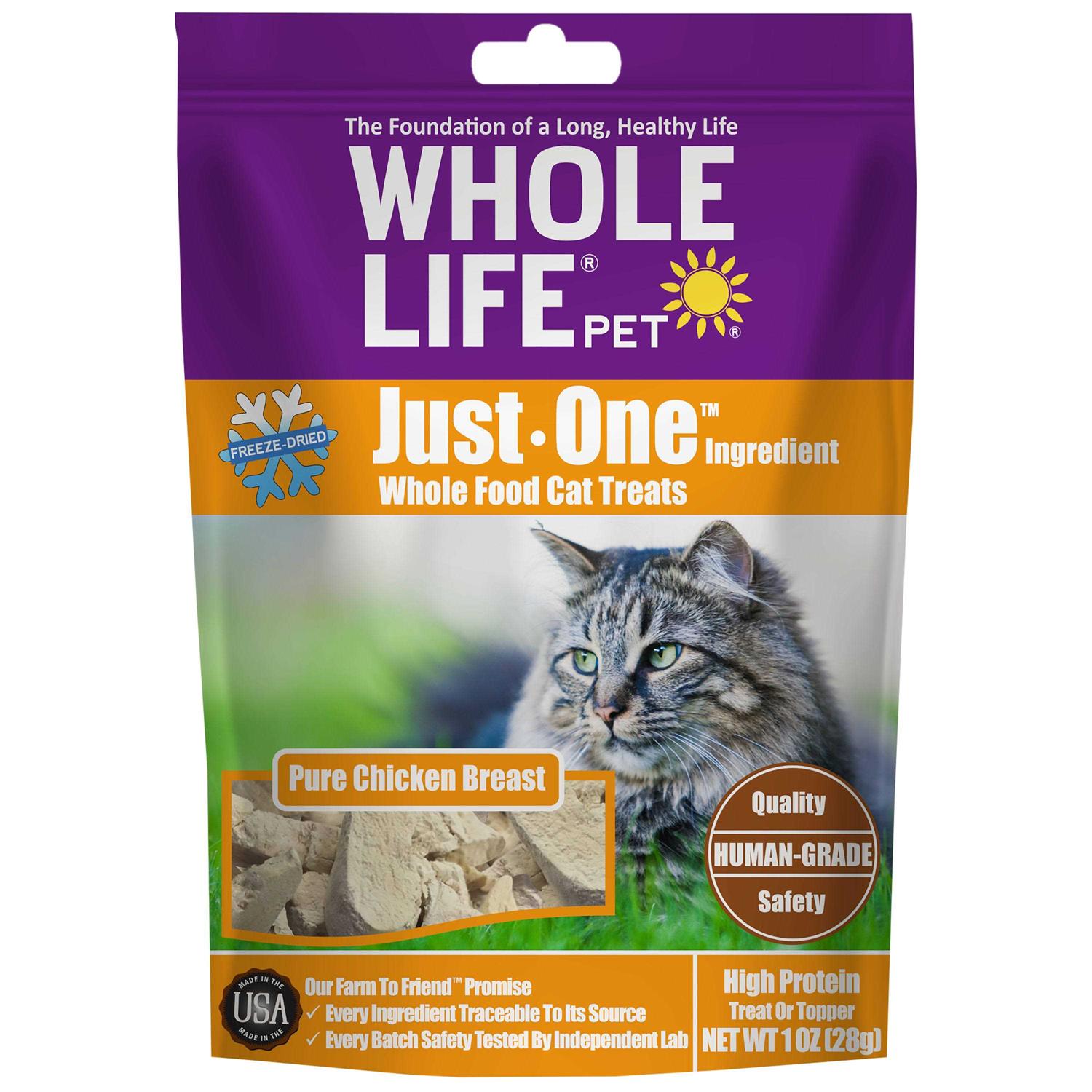 Whole Life Pet Just One Ingredient Freeze-Dried Chicken Cat Treats