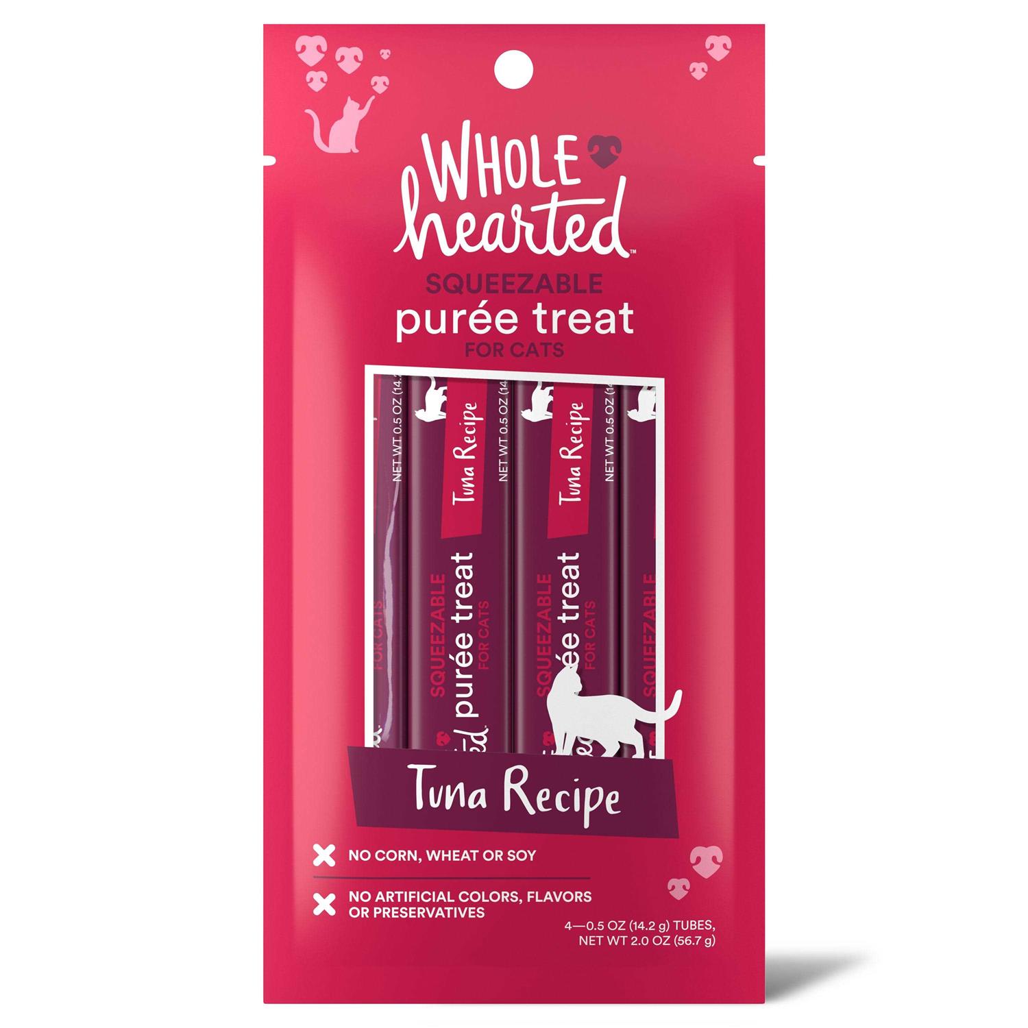 WholeHearted Tuna Recipe Puree Squeezable Cat Treats