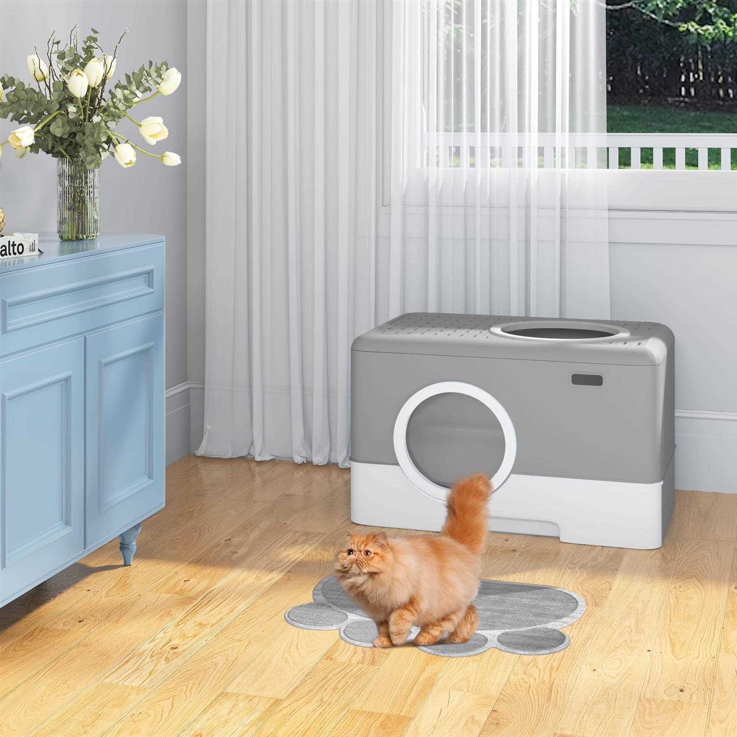 Alternative view of YITAHOME Large Enclosed Cat Litter Box with Lid Cover