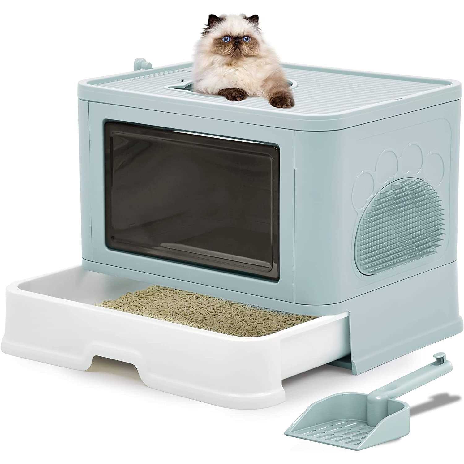 YITAHOME Large Enclosed Cat Litter Box with Lid Cover