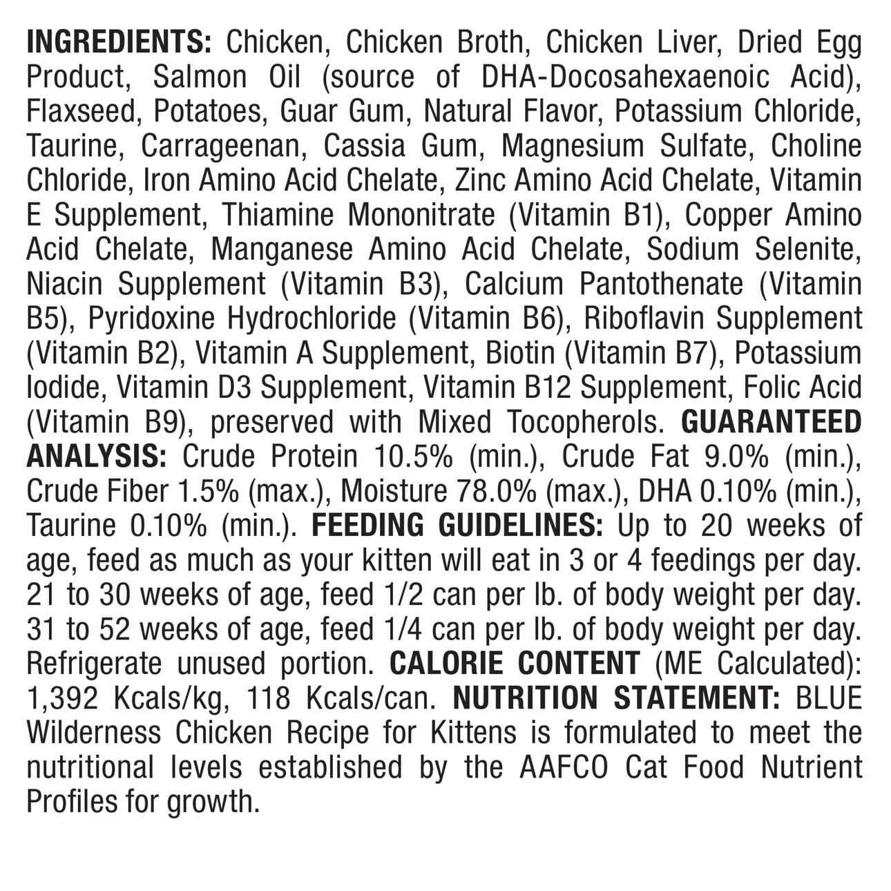 Alternative view of Blue Buffalo Wilderness Kitten Food Grain Free Chicken