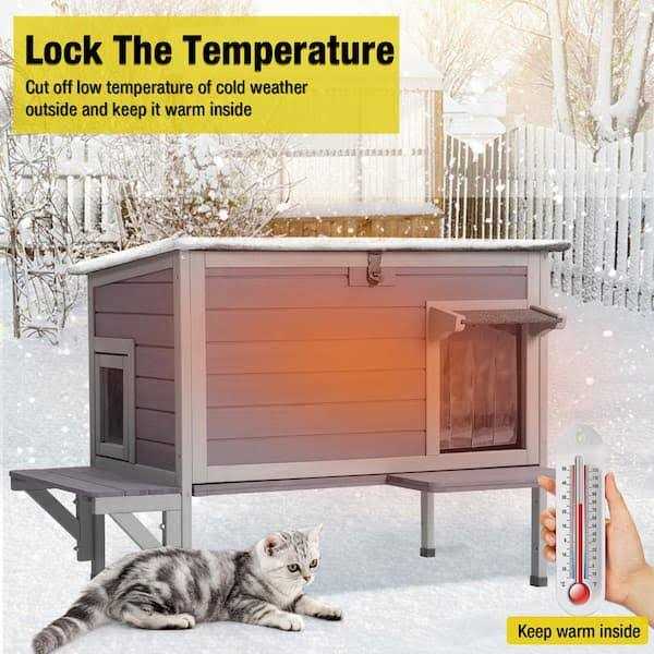 Alternative view of aivituvin Insulated Outdoor Cat House Warm Liner Inside AIR91-IN