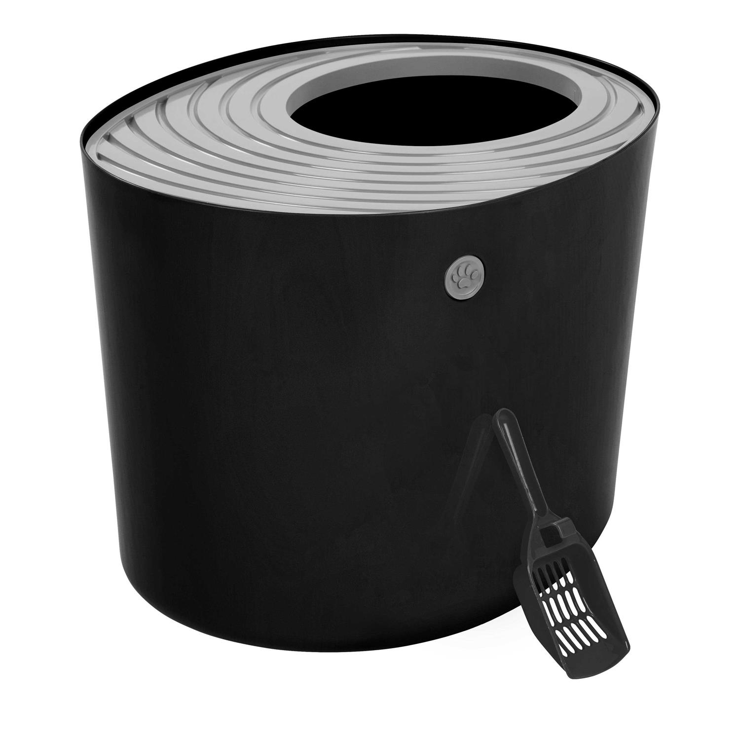 IRIS USA Top Entry Cat Litter Box with Scoop