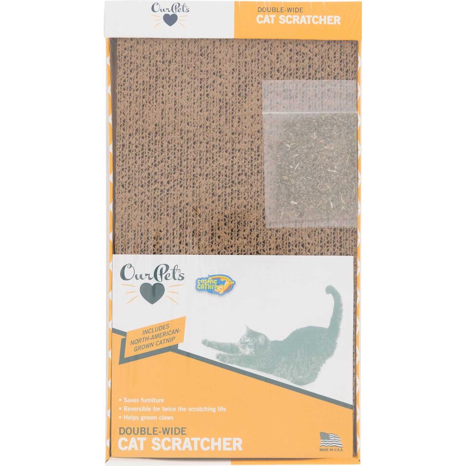 OurPets Cosmic Catnip Double-Wide Cat Scratcher