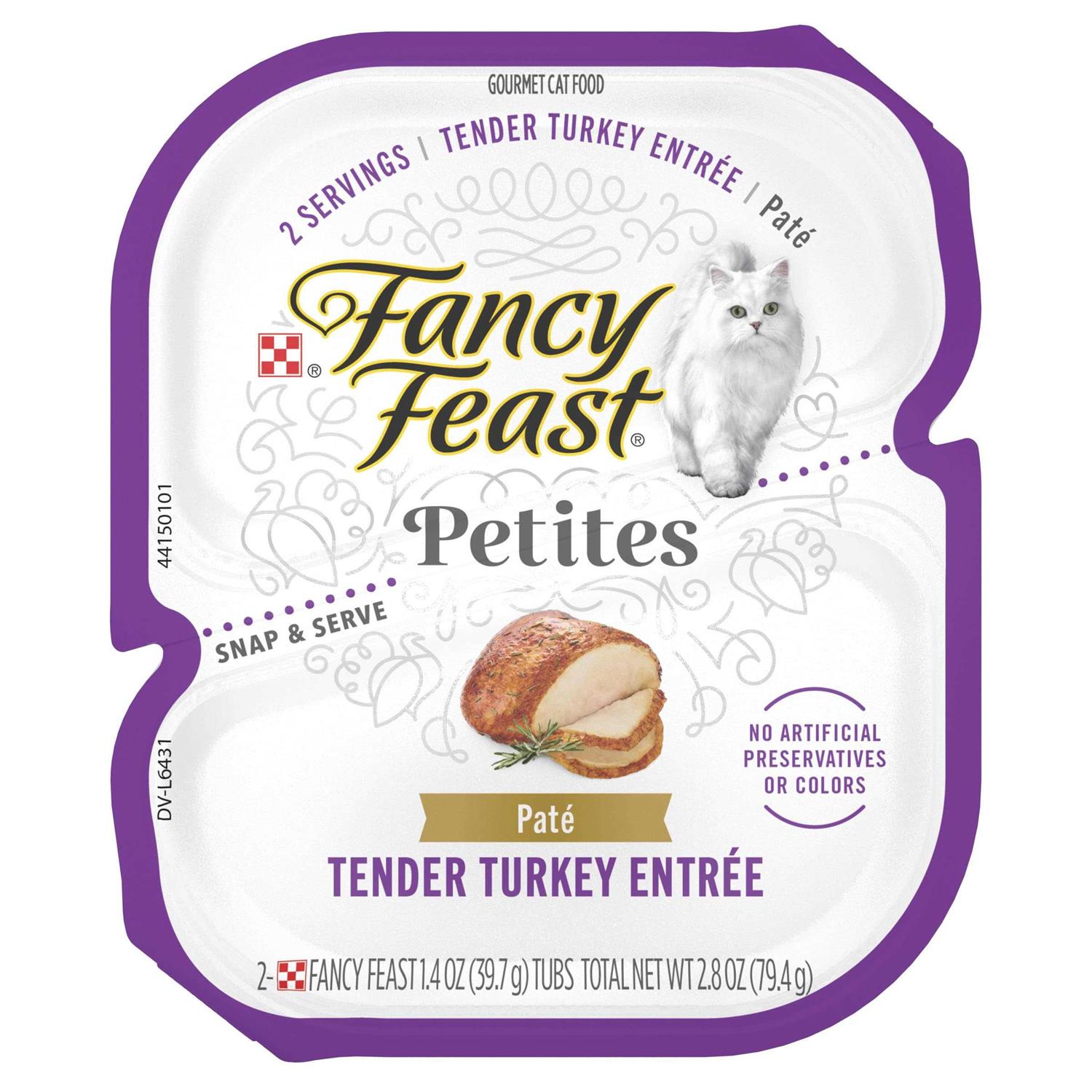 Fancy Feast Petites Pate Tender Turkey Entree Wet Cat Food