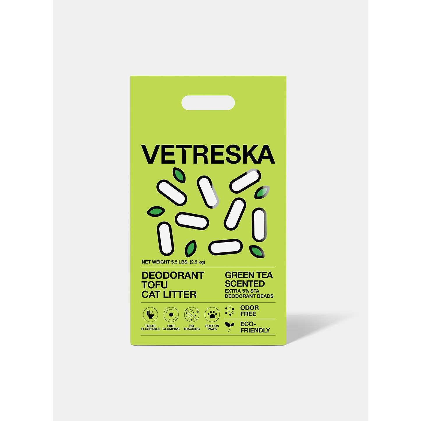 Vetreska Green Tea Scented Deodorant Tofu Cat Litter
