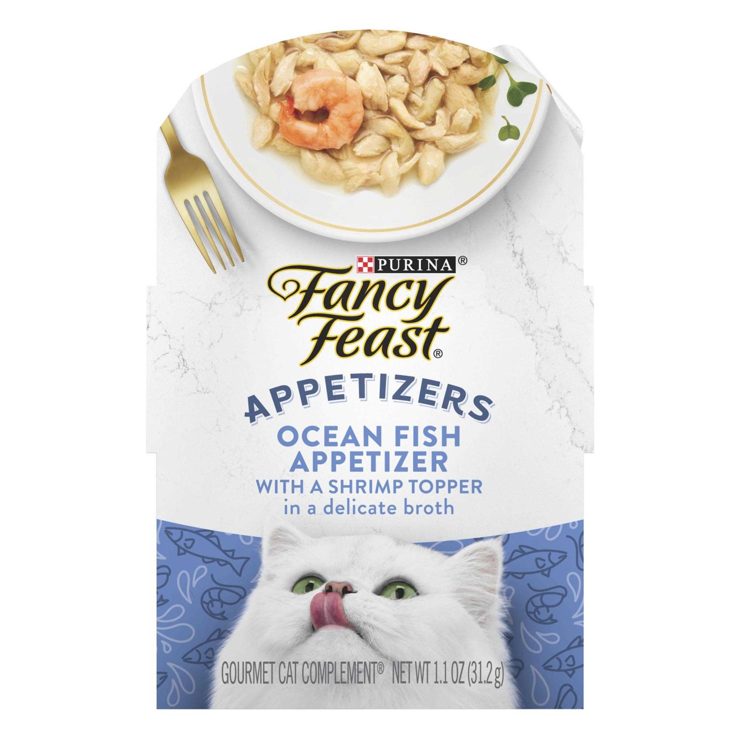 Fancy Feast Appetizers Oceanfish with A Shrimp Topper Cat Treats
