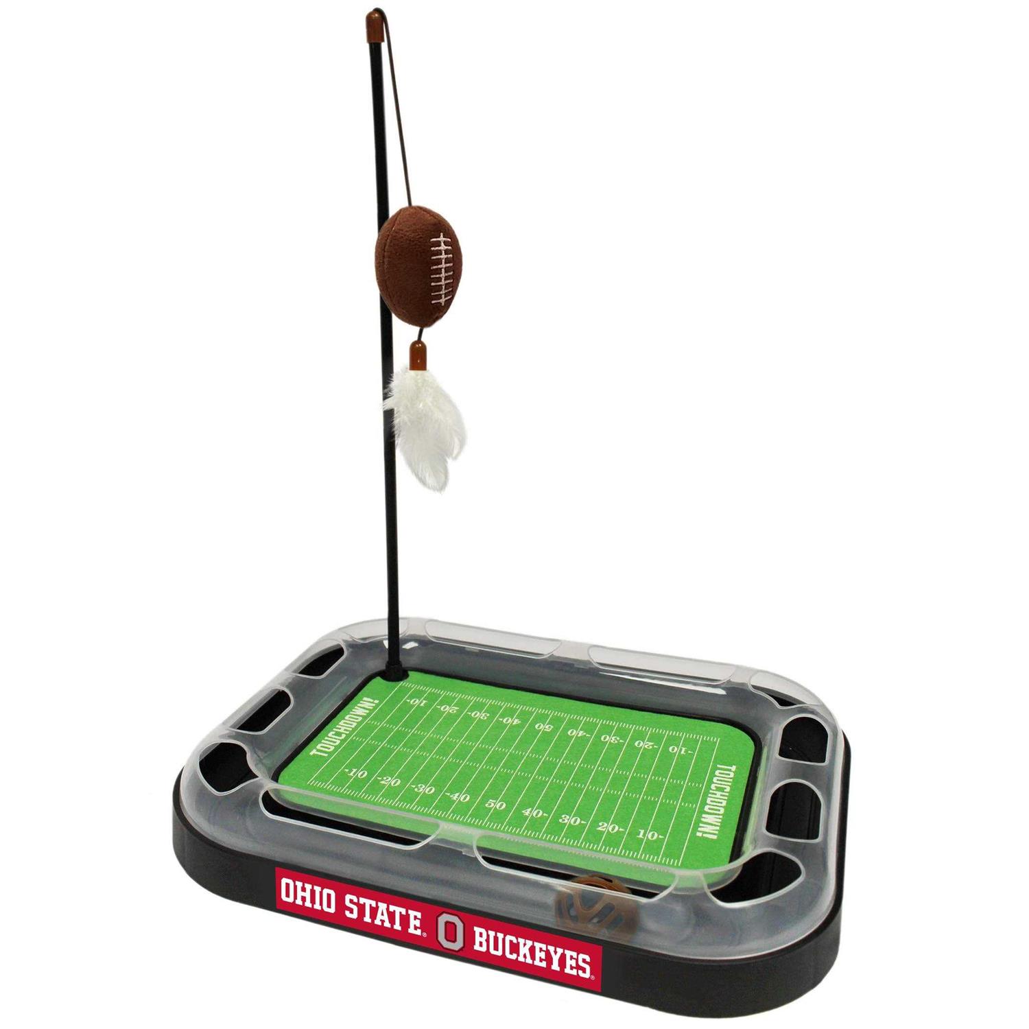 Pets First Ohio State Football Cat Scratcher Toy with Catnip