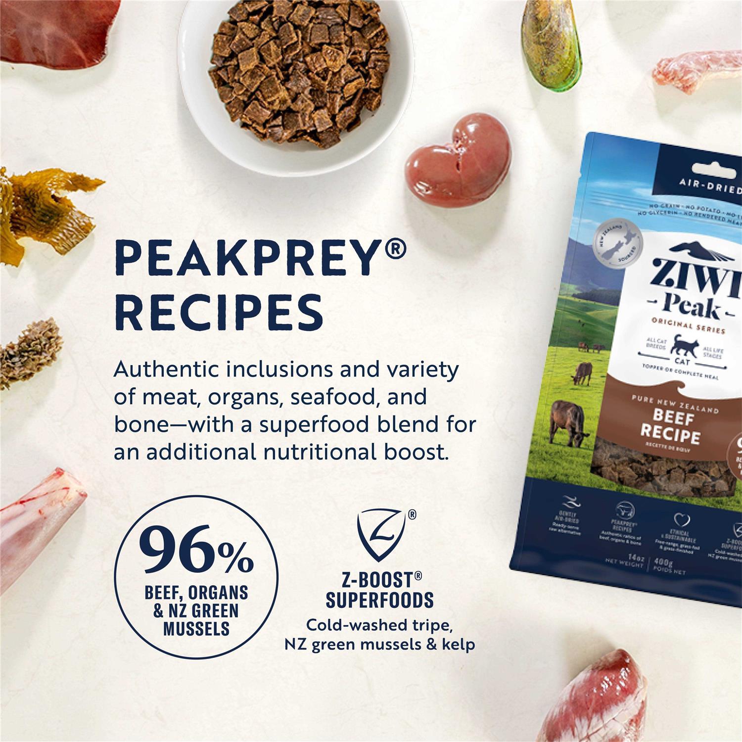 Alternative view of Ziwi Peak Air Dried Beef Cat Food