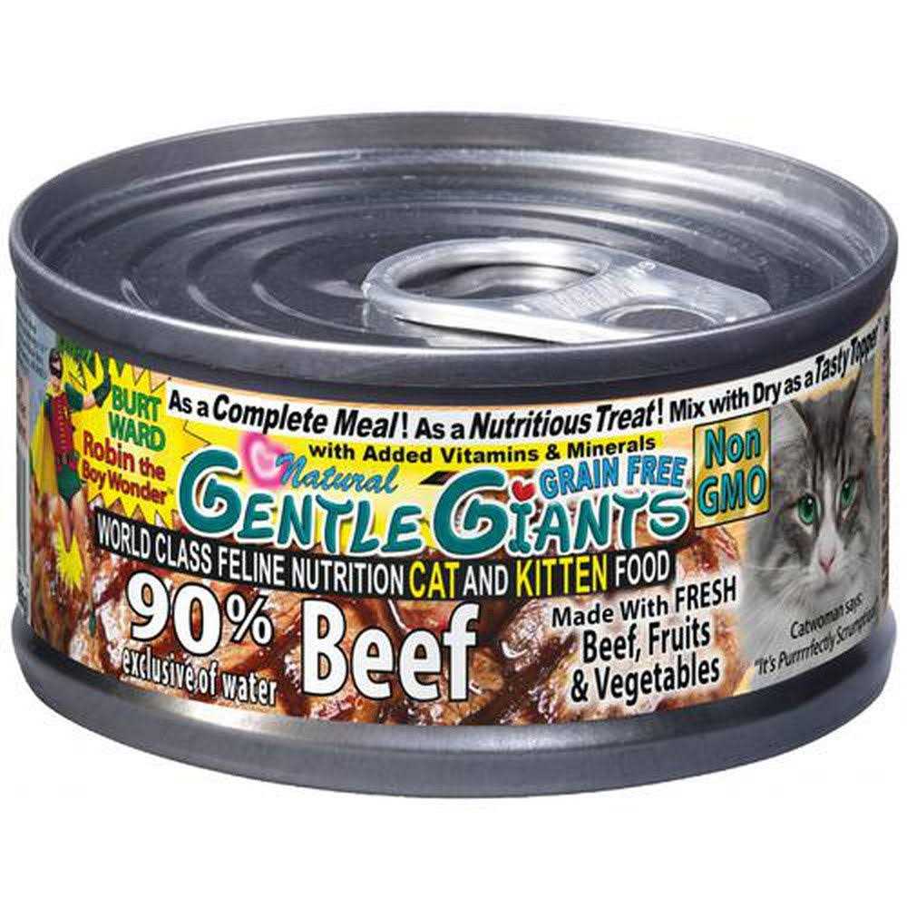 Gentle Giants Natural Non-GMO Beef Cat & Kitten Can Food