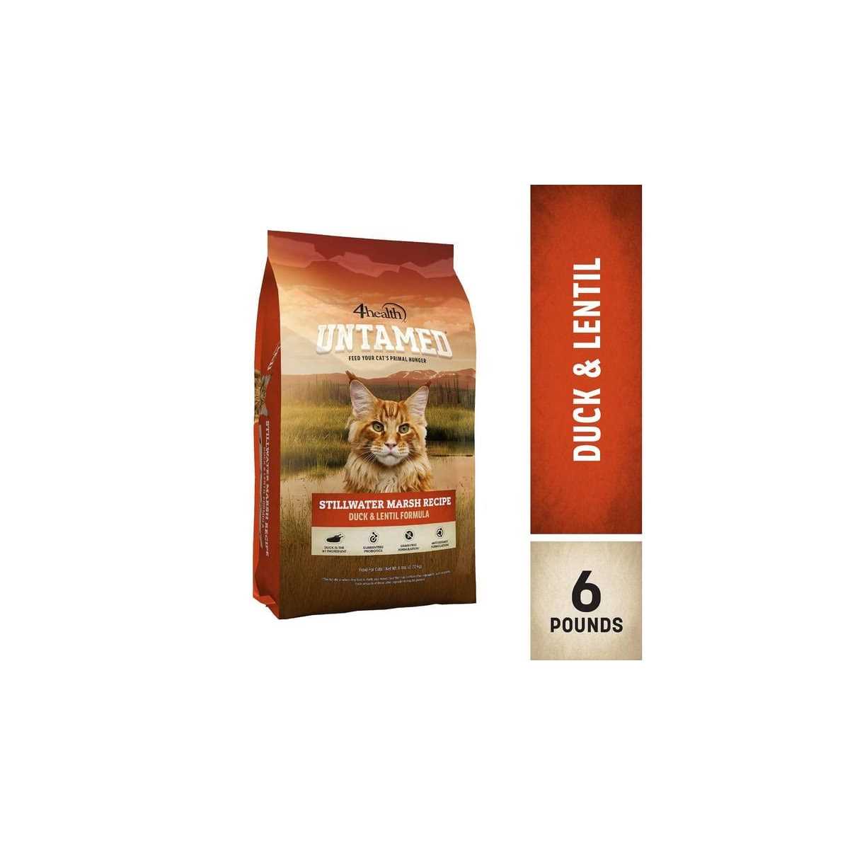 Alternative view of 4health Untamed Stillwater Marsh All Life Stages Grain-Free Duck and Lentils Formula Dry Cat Food 1251889