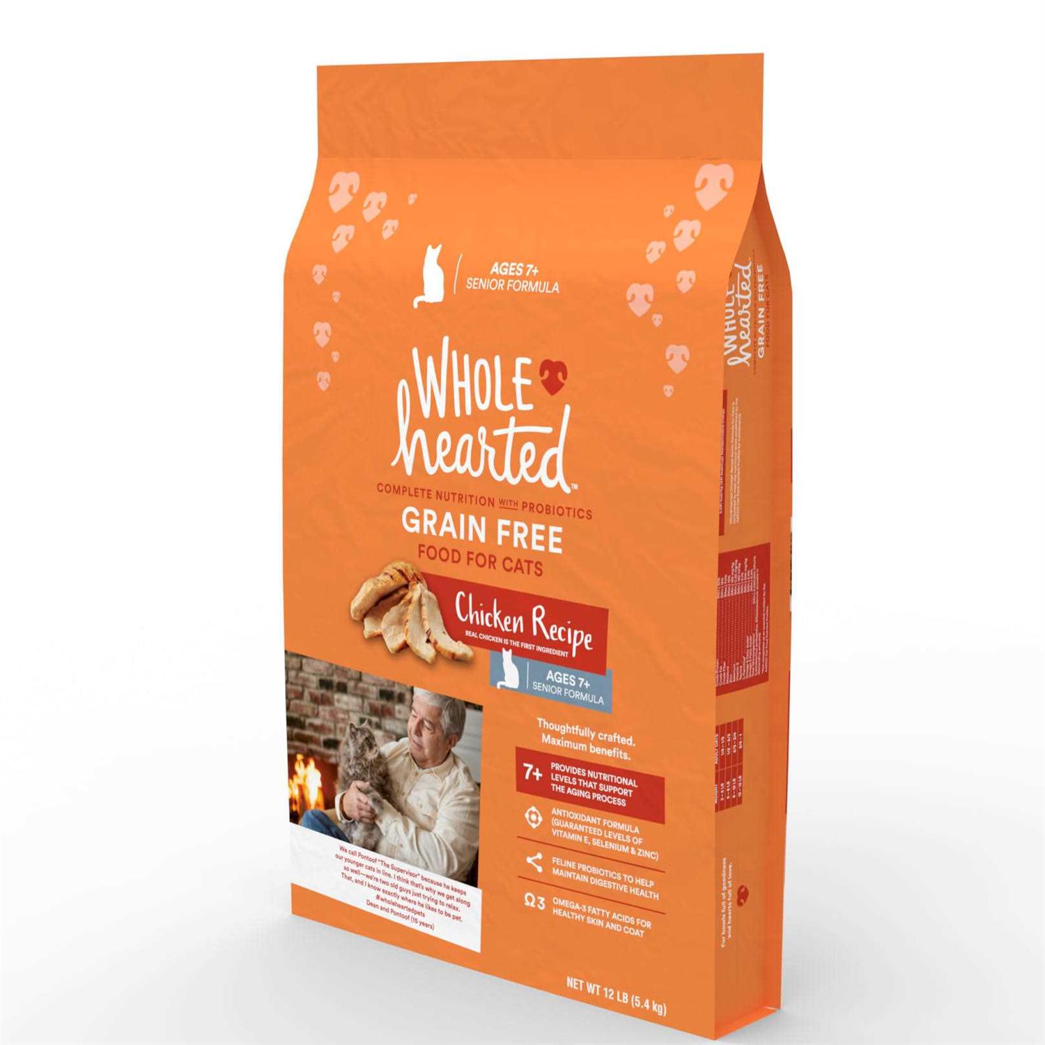 Alternative view of WholeHearted Grain Free Senior Chicken Recipe Dry Cat Food